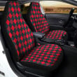 Argyle Red And Black Print Pattern Car Seat Covers