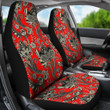 Red Paisley Pattern Print Universal Fit Car Seat Cover