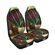 African Afro Gold And Black Print Car Seat Covers