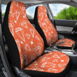 Diamond Orange Print Pattern Universal Fit Car Seat Covers