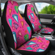 Diamond Colorful Pattern Print Universal Fit Car Seat Covers