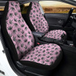 Cannabis Leaf Pink And Green Print Car Seat Covers