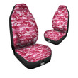 Abstract Pink Shark Camo Print Pattern Car Seat Covers