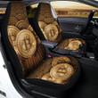 Bitcoin Symbol Gold Print Car Seat Covers