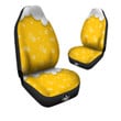 Beer Foam And Bubbles Cartoon Print Car Seat Covers