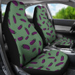 Eggplant Pattern Print Universal Fit Car Seat Covers