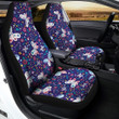 Blue Butterfly Floral Print Car Seat Covers