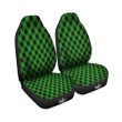 Argyle Green And Black Print Pattern Car Seat Covers