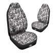 Abstract Houndstooth And Camo Print Pattern Car Seat Covers