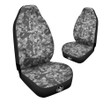Digital Camo Grey Print Pattern Car Seat Covers