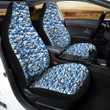 Camouflage White And Blue Print Car Seat Covers