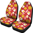 Bacon Egg Pancake Pattern Print Universal Fit Car Seat Cover