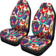 Ride Bicycle Pattern Print Universal Fit Car Seat Covers