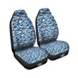 Camouflage White And Blue Print Car Seat Covers