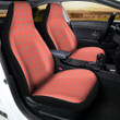 Red Pastel And Grey Tattersall Print Car Seat Covers