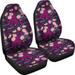 Eiffel Tower Floral Pattern Print Universal Fit Car Seat Covers