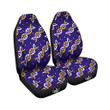 Dna Yellow And White Print Pattern Car Seat Covers