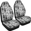 Police Print Pattern Universal Car Seat Cover