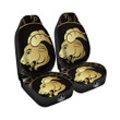 Capricorn Sign Black And Gold Print Car Seat Covers