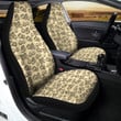 Beige Hazelnuts Print Pattern Car Seat Covers