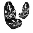 Abstract Rock Grunge Monochrome Print Car Seat Covers