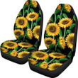 Cartoon Sunflower Pattern Print Universal Fit Car Seat Covers