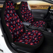 Carnation Black And Red Print Pattern Car Seat Covers