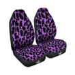 Cheetah Black And Purple Print Car Seat Covers