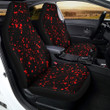 Blood Red Print Pattern Car Seat Covers