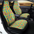 Retro Cassette And Earphones Print Pattern Car Seat Covers