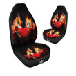 Fire Wings Angel Heart Print Car Seat Covers