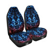 Red And Blue Electrical Print Car Seat Covers