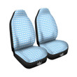 Dna White And Blue Print Pattern Car Seat Covers