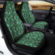 Digital Camo White And Green Print Car Seat Covers