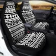 Aztec White And Black Print Pattern Car Seat Covers