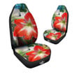 Amaryllis White And Red Print Car Seat Covers