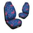 Red Rooster Blue Print Pattern Car Seat Covers