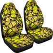 Yellow Monarch Butterfly Pattern Print Universal Fit Car Seat Cover