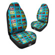 Cassette Colorful Print Pattern Car Seat Covers