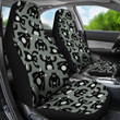 Black Bigfoot Pattern Print Universal Fit Car Seat Covers
