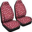 Red Snowflake Pattern Print Universal Fit Car Seat Cover