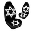Black And White Star Of David Print Car Seat Covers