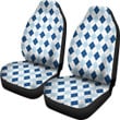 Argyle Blue Pattern Print Universal Fit Car Seat Covers