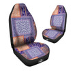 Patchwork Paisley Blue And Orange Print Pattern Car Seat Covers
