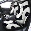 Cancer Sign White And Black Print Car Seat Covers