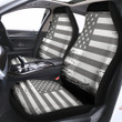 American Flag Grey Grunge Print Car Seat Covers