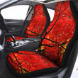 Autumn Trees Red Print Car Seat Covers