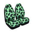 Black And Teal Cow Print Car Seat Covers
