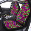 Exotic Neon Leopard Print Pattern Car Seat Covers