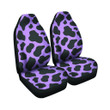 Black And Purple Cow Print Car Seat Covers